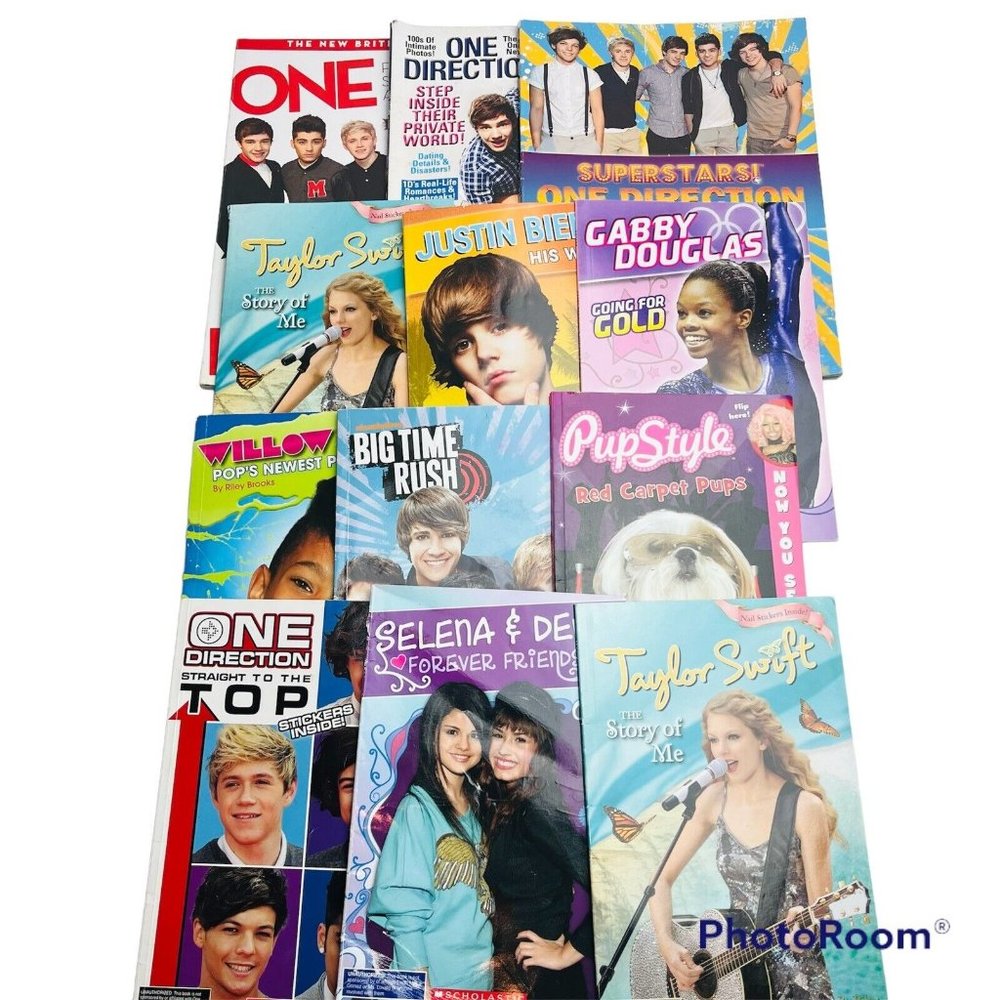 Scholastic 12 PB Lot Swift Bieber Smith Gomez Moore One Direction Douglas Teen
